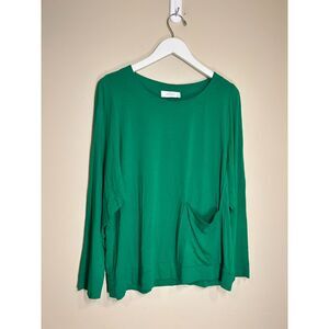 NOEN Green Long Sleeve Viscose Contemporary Casual Tunic Ladies Sz 6 SM